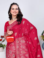 Patola Silk Saree with Traditional Pallu and Tassel Border