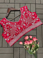 Embroidery Cording Work Ready To Wear Saree