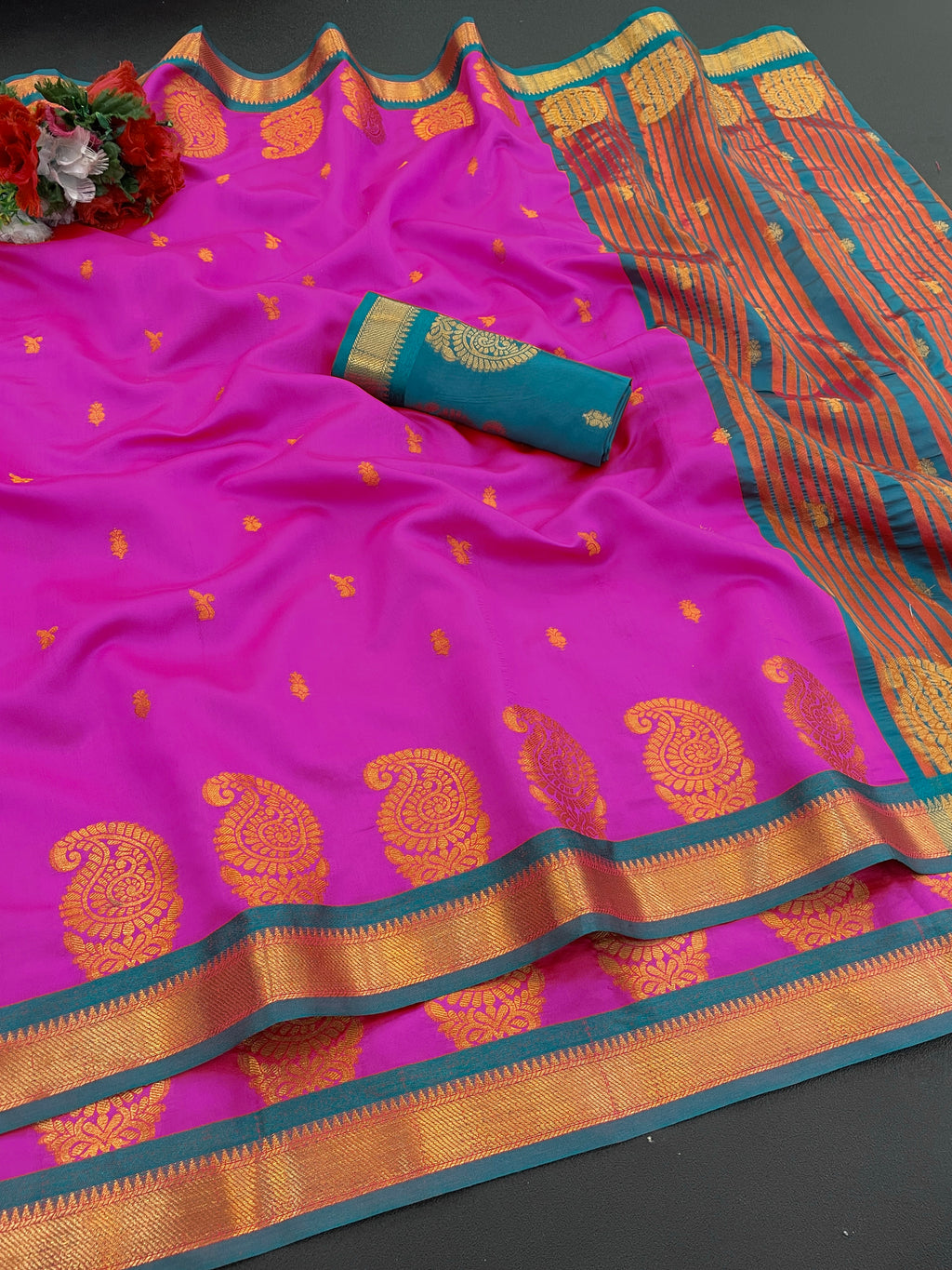 Jacquard Pure Banarasi Silk Saree