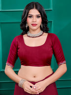 Chiffon   Siroski Daimond  Lace Work Sarees