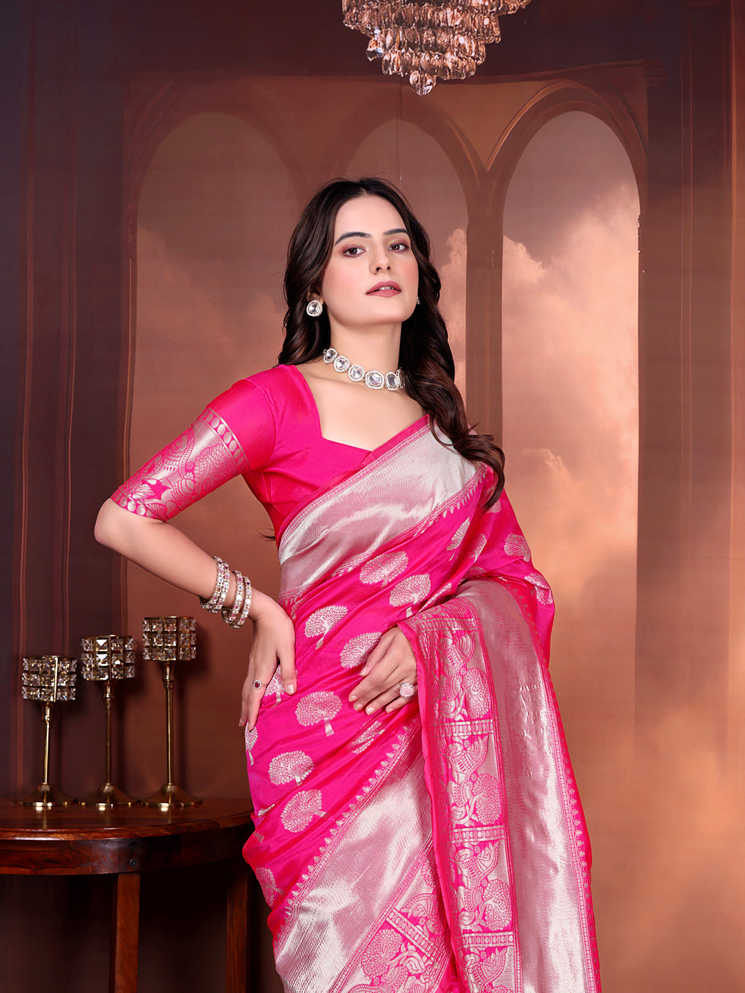 Ready to Wear Jacquard Pure Silk Saree