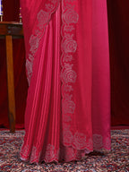 Chinon Shaded Saree with Siroski Diamond Work