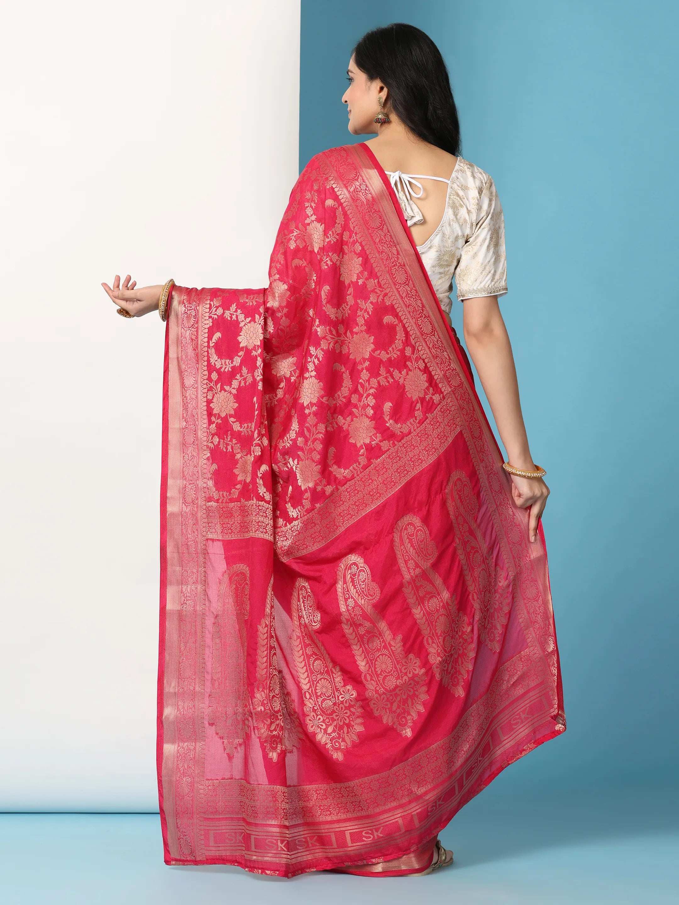 Ready to Wear Pure Banarasi Georgette Saree