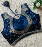 Jimmy Choo Fabric Sequin Embroidered V-Neck Blouse with Tussels