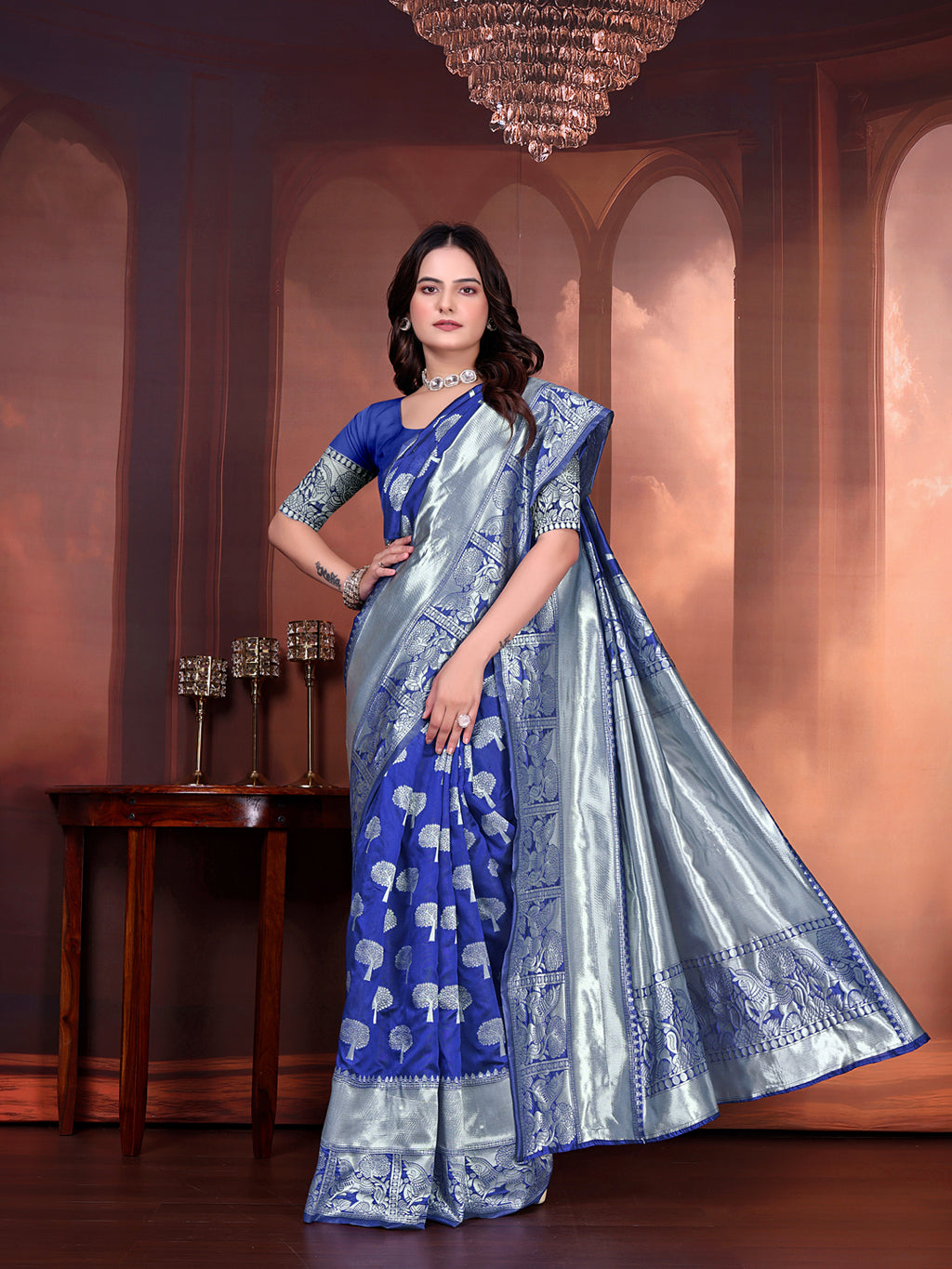 Ready to Wear Jacquard Pure Silk Saree