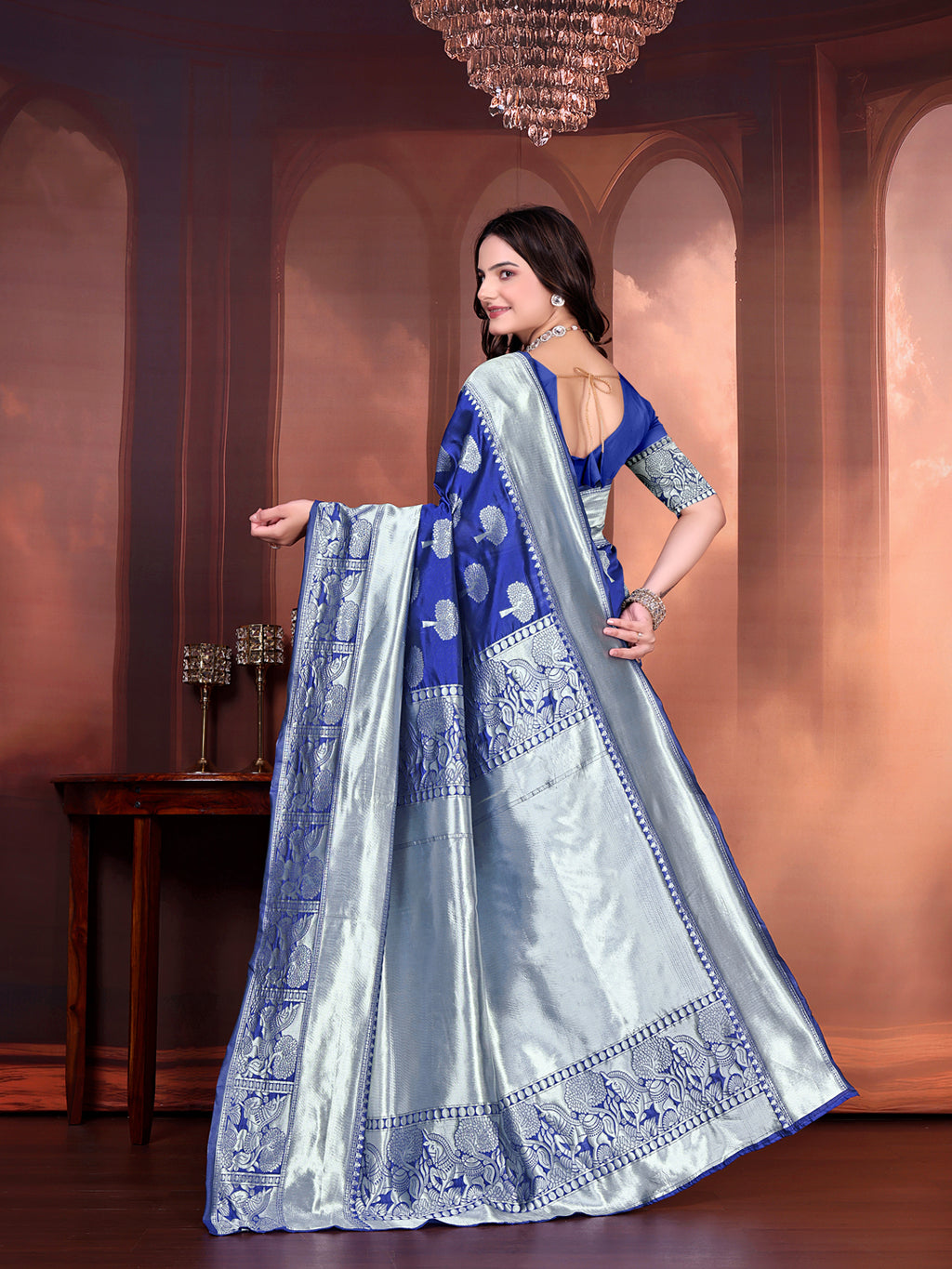 Ready to Wear Jacquard Pure Silk Saree