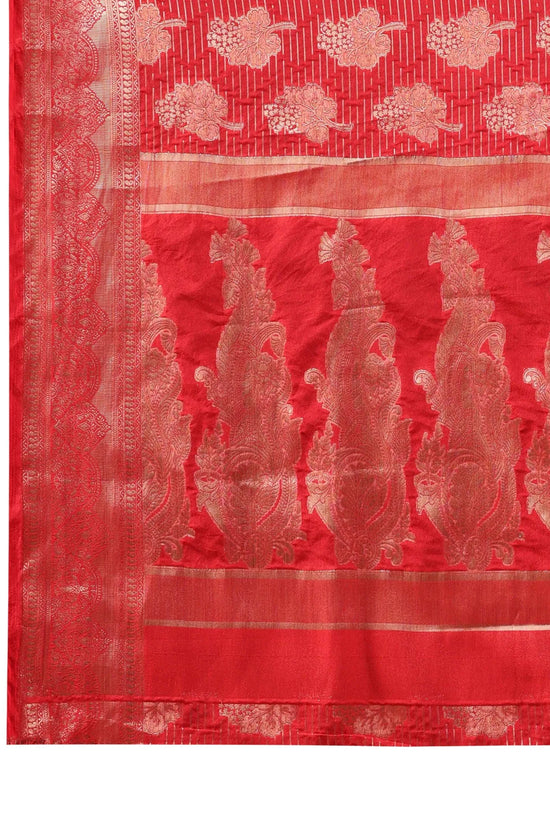 Banarasi Georgette Jacquard Saree With Embroidered Blouse