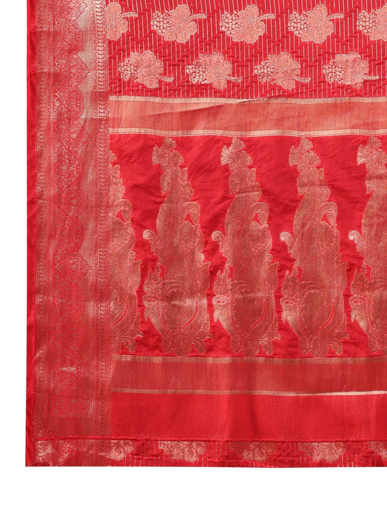 Banarasi Georgette Jacquard Saree With Embroidered Blouse