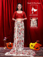 Ready-to-wear Floral Printed Georgette Saree