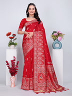 Patola Silk Saree with Traditional Pallu and Tassel Border