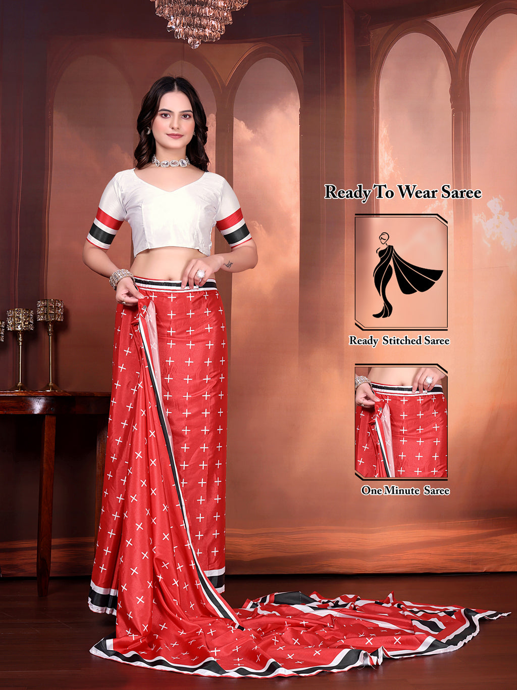 Designer Silk Saree with Stitched Blouse