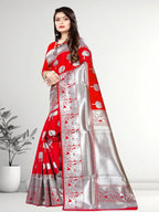 Pionex Banarasi Softy Copper Zari Weaving Brocade Saree