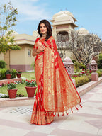 Rama Woven Jacquard Kanjivaram Pure Silk Saree