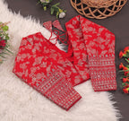 Pure Dola Silk Jacquard Embroidered Blouse