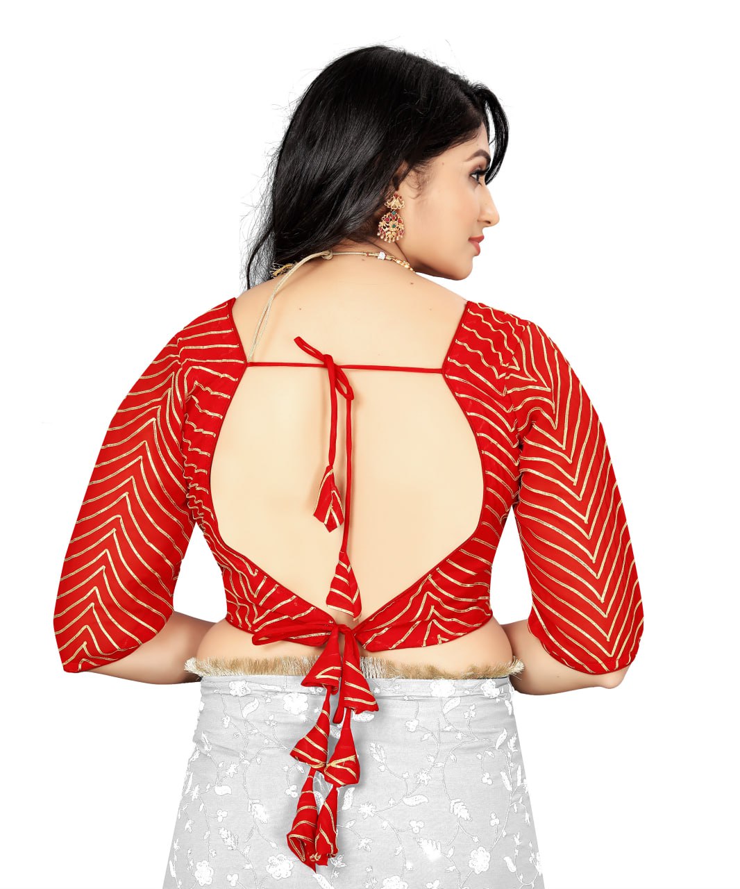 Georgette Padded Blouse with Full Embroidery Work