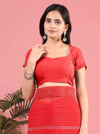 Georgette  Siroski Diamond Work Saree