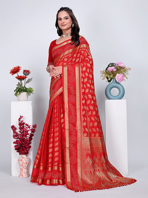 Banarasi Georgette Siroski Work Saree