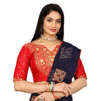 Vichitra Silk Embroidered Blouse