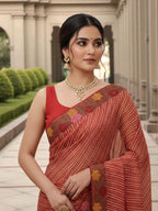 Cotton Silk Bandhani Printed Saree with Embroidery Work Border