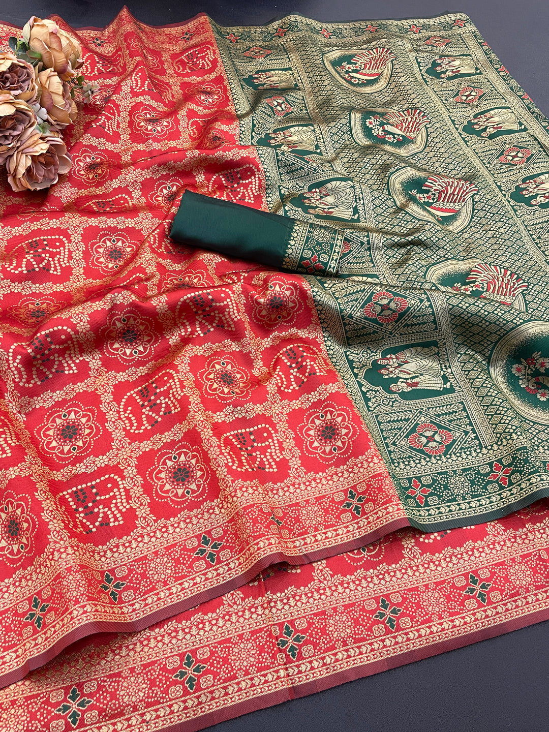 Banarasi Jacquard Pure Silk Saree with Traditional Zari Weaving