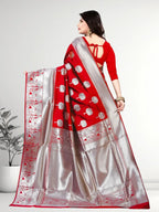 Pionex Banarasi Softy Copper Zari Weaving Brocade Saree