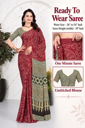 Ready to Wear Bandhani Printed Pure Crepe Silk Saree