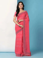 Georgette  Siroski Diamond Work Saree