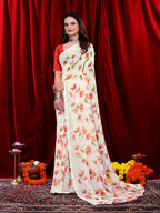 Women's Ready-to-wear Floral Printed Georgette Saree