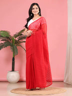 Ready To Wear Chiffon Zari Linen Saree