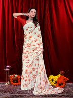 Women's Ready-to-wear Floral Printed Georgette Saree