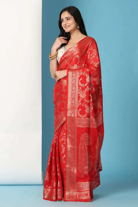 Ready to Wear Pure Banarasi Georgette Saree