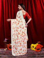 Women's Ready-to-wear Floral Printed Georgette Saree