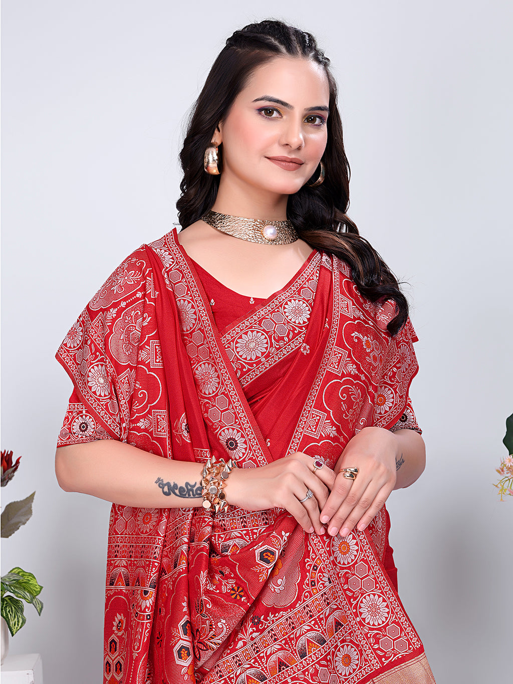 Patola Silk Saree with Traditional Pallu and Tassel Border