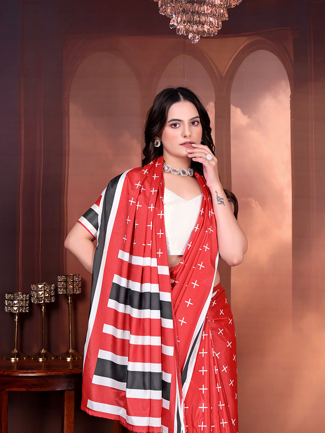 Designer Silk Saree with Stitched Blouse