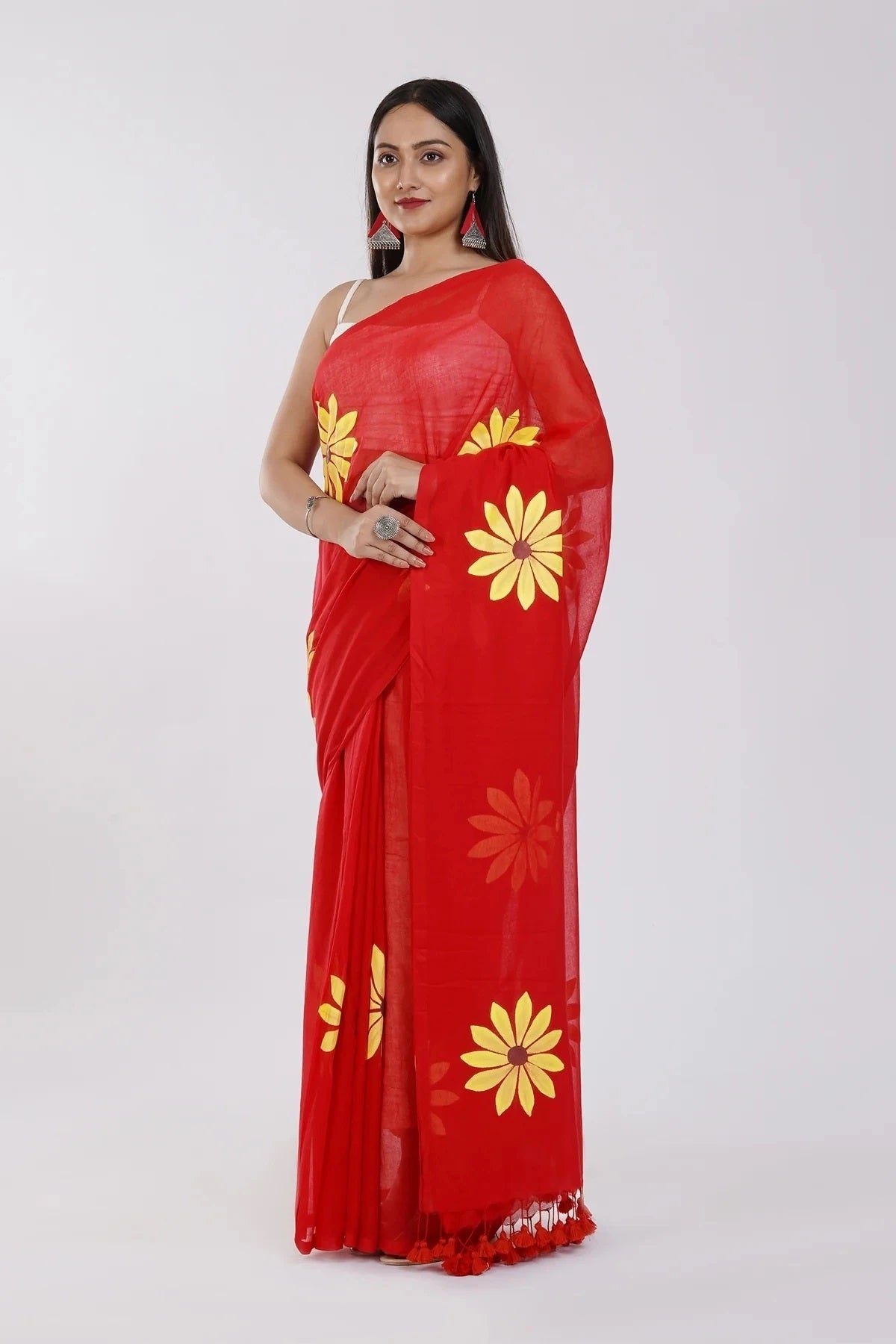 Floral Print Handloom Pure Cotton Saree