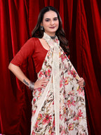 Ready-to-wear Floral Printed Georgette Saree