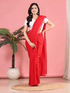 Ready To Wear Chiffon Zari Linen Saree