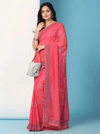 Georgette  Siroski Diamond Work Saree