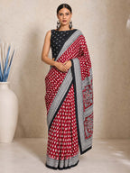 Ready to Wear Jaipuri Mul Cotton Geometric Printed Saree for Women
