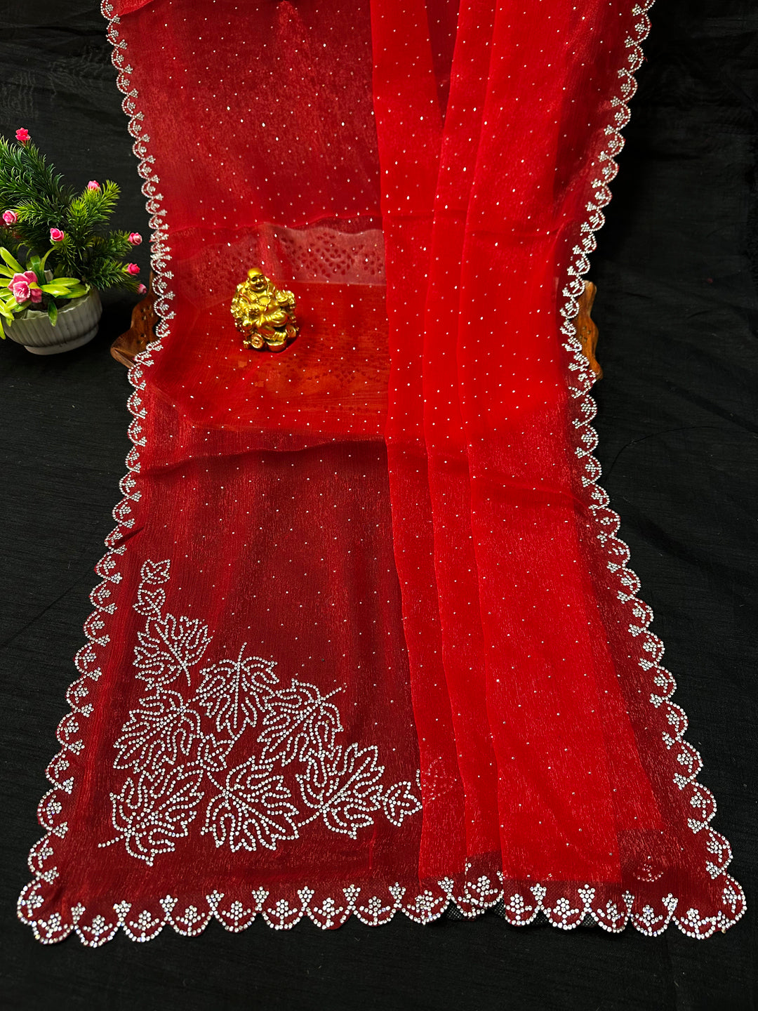 Zarkan Work Chiffon Saree for Women