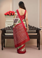 Satin Bandhni Printed Party wear Saree