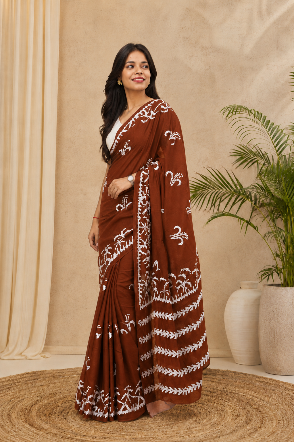 Mulmul Cotton Printed Daily Wear saree