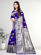 Pionex Banarasi Softy Copper Zari Weaving Brocade Saree