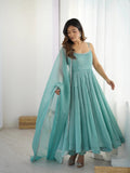 Crunchy Silk Anarkali with Dupatta & Pants – Wedding & Party Wear - Pionex Fab