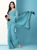 Georgette  Siroski Diamond Work Saree