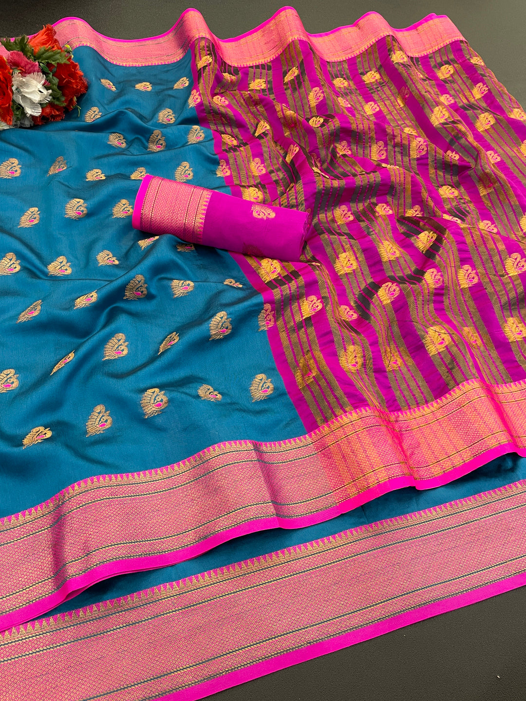 Jacquard Pure Banarasi Silk Saree