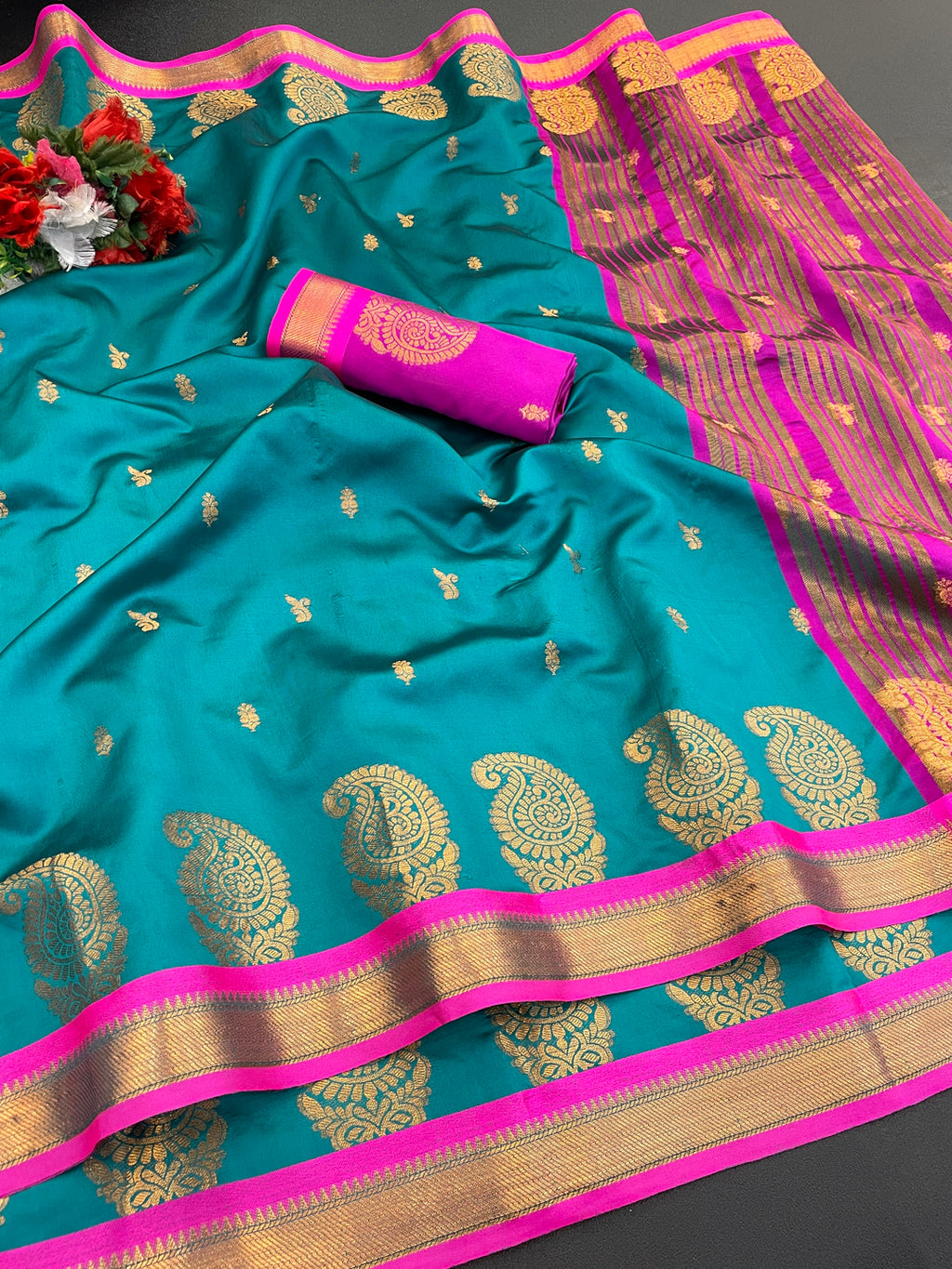 Jacquard Pure Banarasi Silk Saree