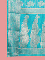 Banarasi Georgette Jacquard Saree With Embroidered Blouse