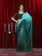 Chinon Shaded Saree with Siroski Diamond Work