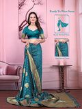 Ready to Wear Banarasi Jacquard with Woven Zari Saree - Pionex Fab